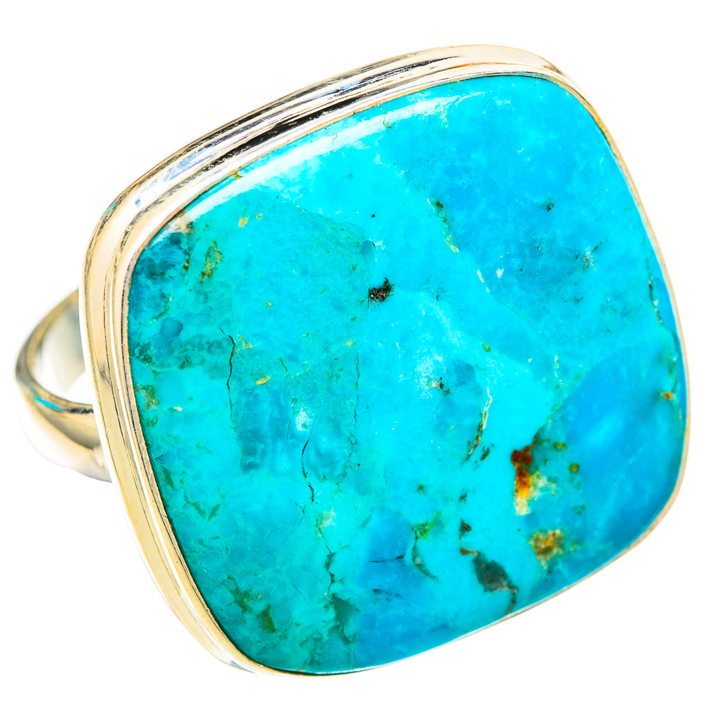 Peruvian Chrysocolla Rings handcrafted by Anasilvercos - RING116800 - Photo 2