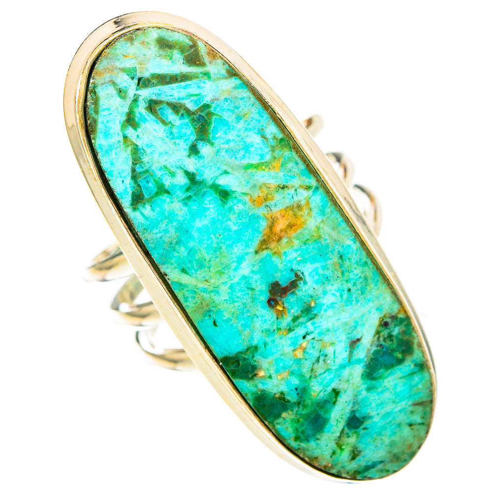 Peruvian Chrysocolla Rings handcrafted by Anasilvercos - RING116802 - Photo 2