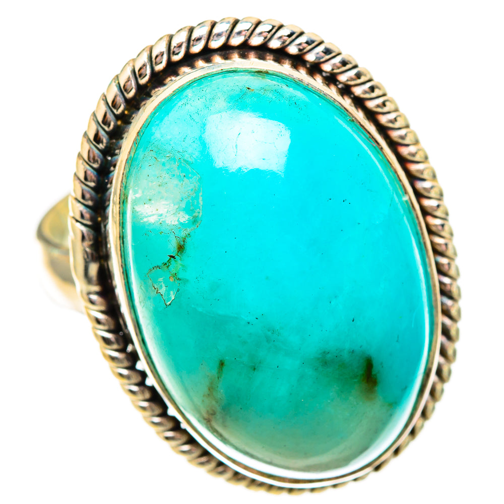Peruvian Amazonite Rings handcrafted by Anasilvercos - RING116909 - Photo 2