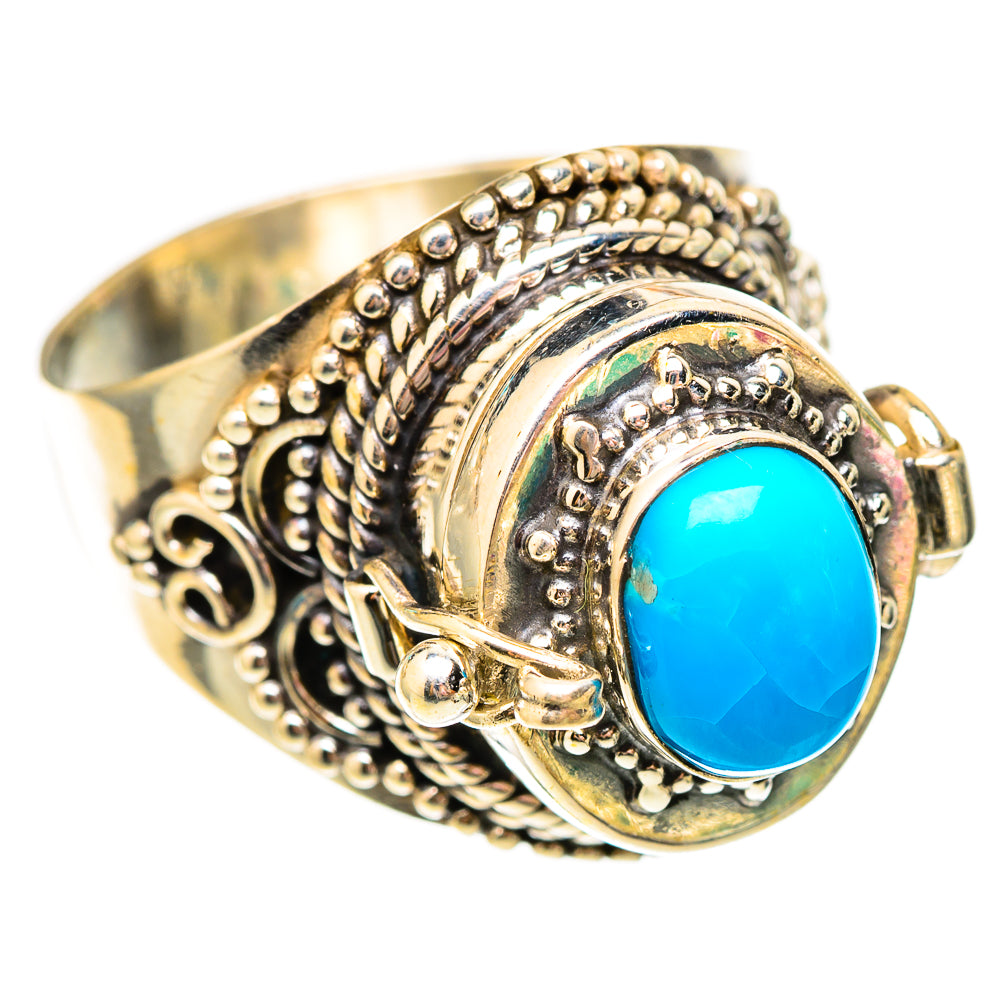 Sleeping Beauty Turquoise Rings handcrafted by Anasilvercos - RING116912 - Photo 2