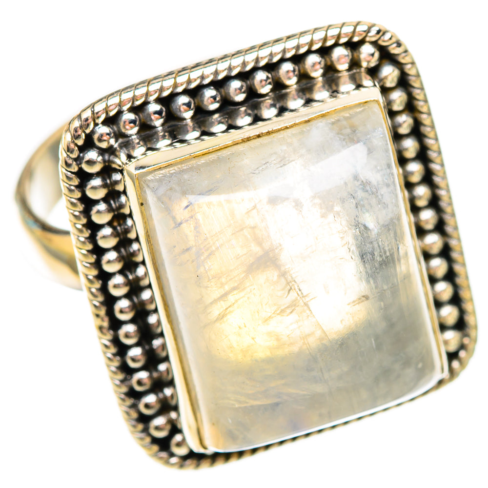 Rainbow Moonstone Rings handcrafted by Anasilvercos - RING116933 - Photo 2