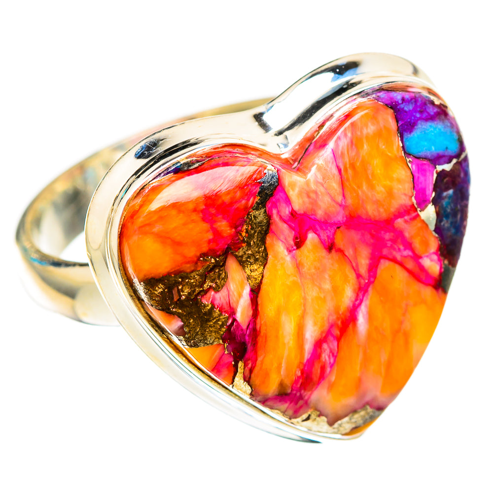 Kingman Pink Dahlia Turquoise Rings handcrafted by Anasilvercos - RING116937 - Photo 2