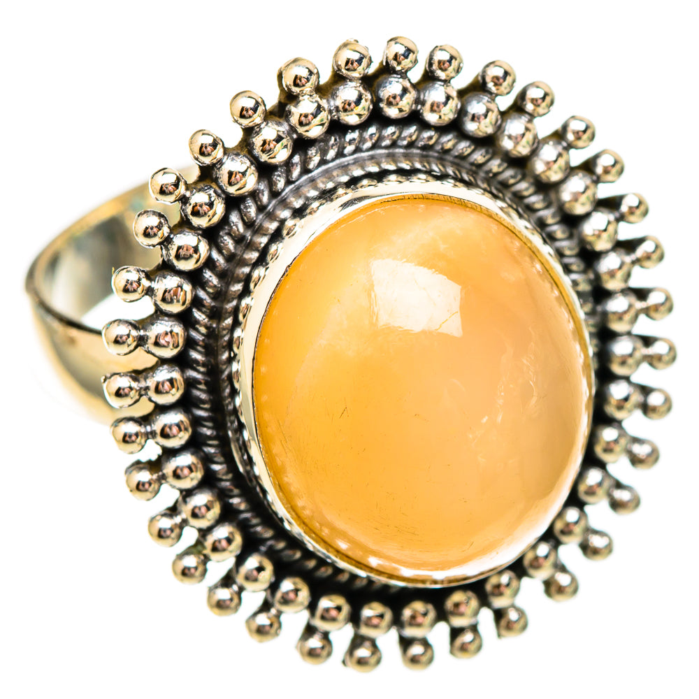 Peach Moonstone Rings handcrafted by Anasilvercos - RING116982 - Photo 2