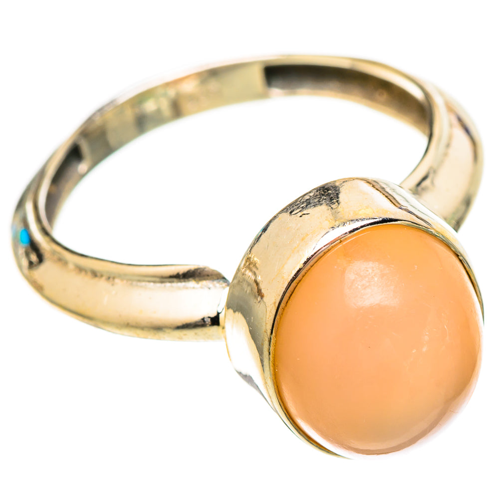 Peach Moonstone Rings handcrafted by Anasilvercos - RING116985 - Photo 2