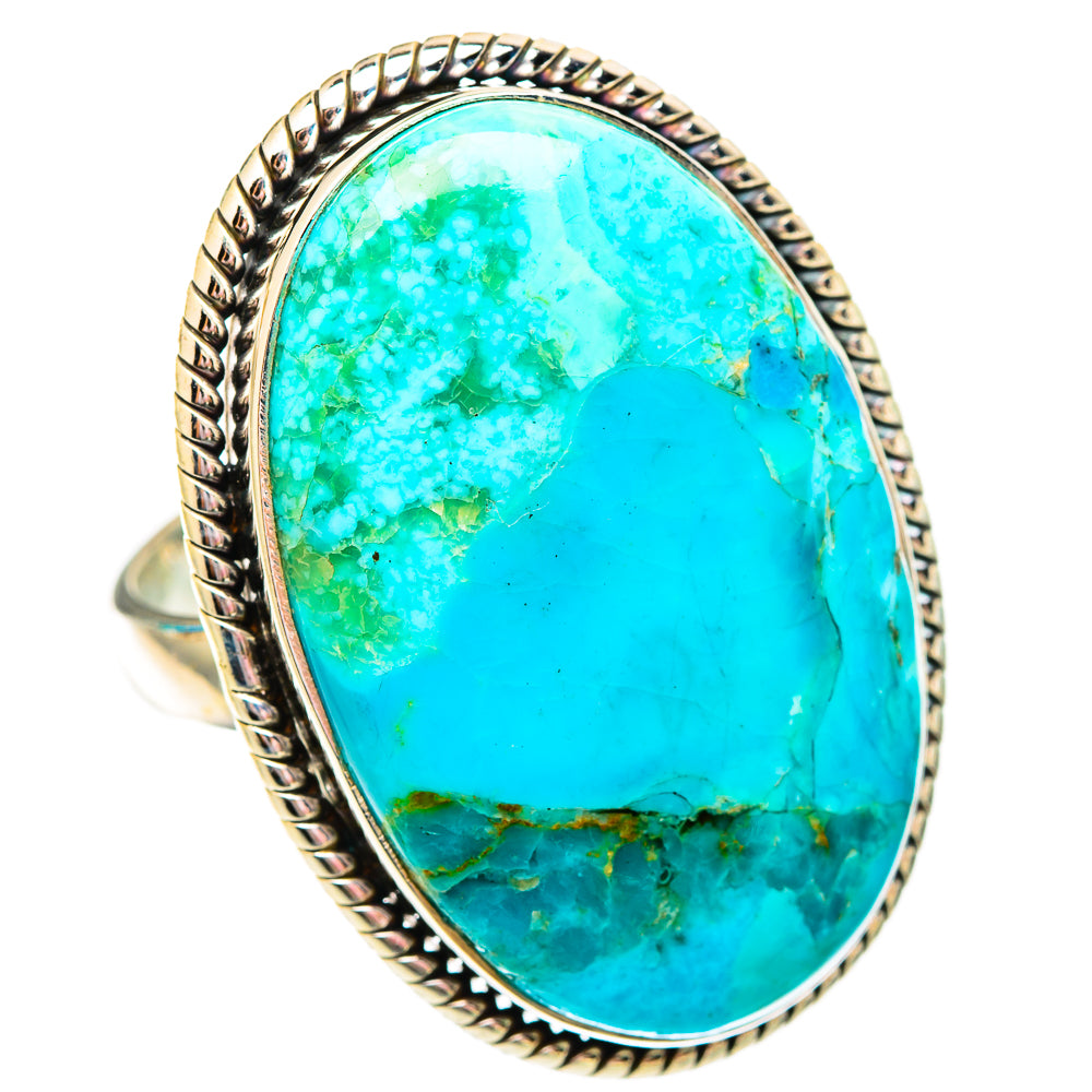 Peruvian Chrysocolla Rings handcrafted by Anasilvercos - RING117012 - Photo 2