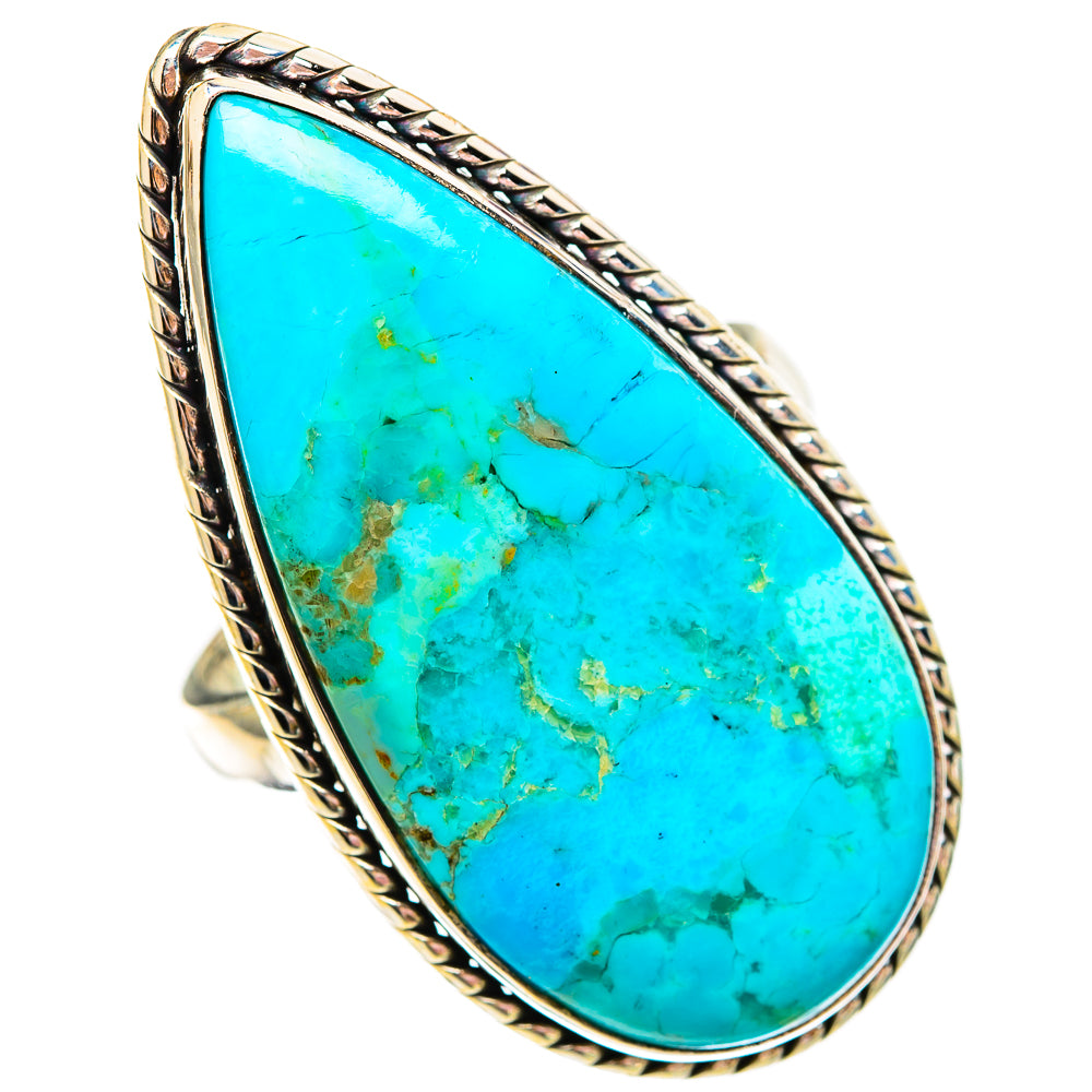 Peruvian Chrysocolla Rings handcrafted by Anasilvercos - RING117014 - Photo 2