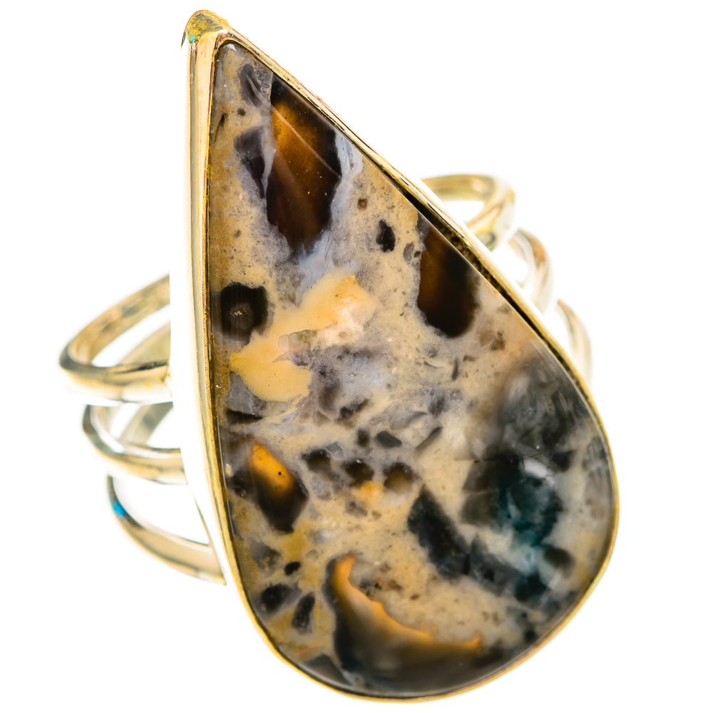 Tiger Dendrite Agate Rings handcrafted by Anasilvercos - RING117023 - Photo 2