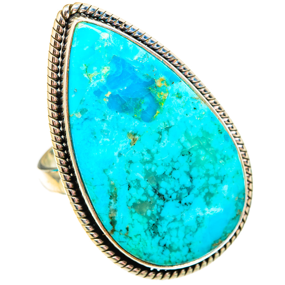 Peruvian Chrysocolla Rings handcrafted by Anasilvercos - RING117046 - Photo 2