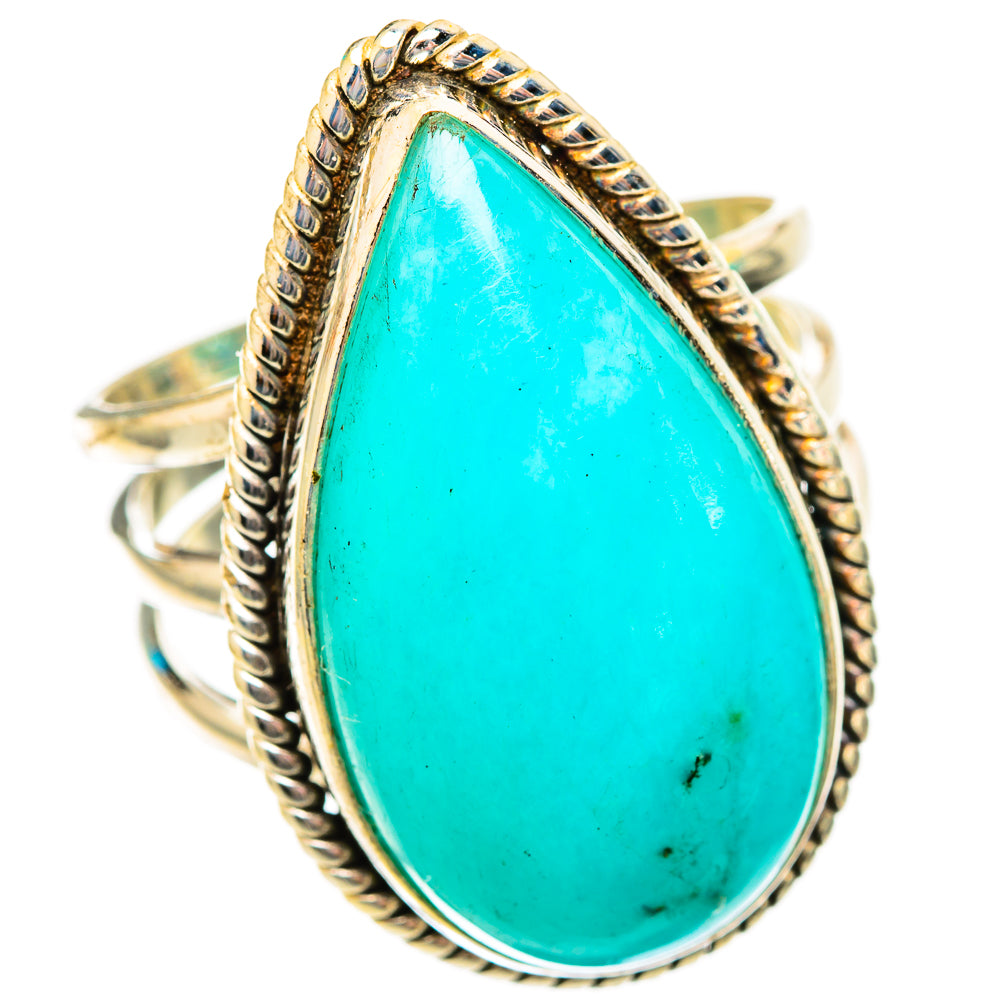 Peruvian Amazonite Rings handcrafted by Anasilvercos - RING117049 - Photo 2