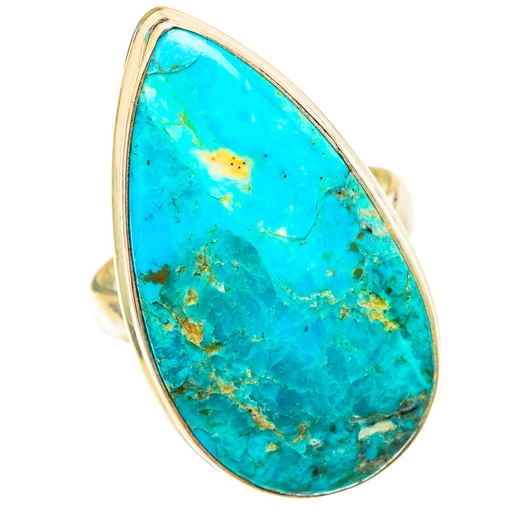 Peruvian Chrysocolla Rings handcrafted by Anasilvercos - RING117079 - Photo 2