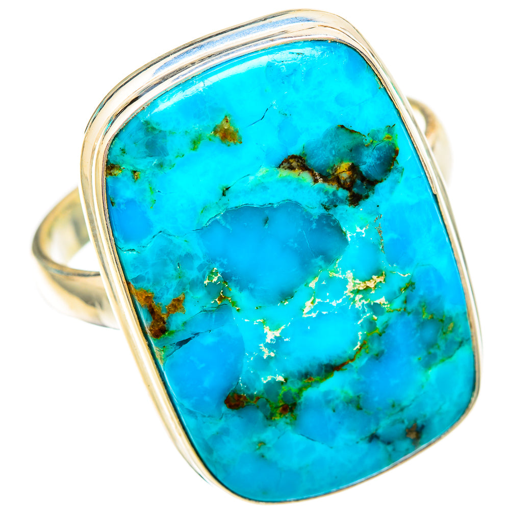 Peruvian Chrysocolla Rings handcrafted by Anasilvercos - RING117080 - Photo 2