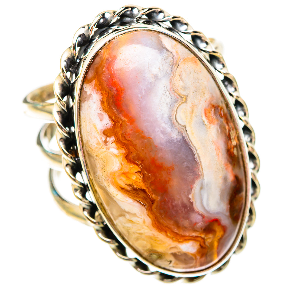 Crazy Lace Agate Rings handcrafted by Anasilvercos - RING117084 - Photo 2