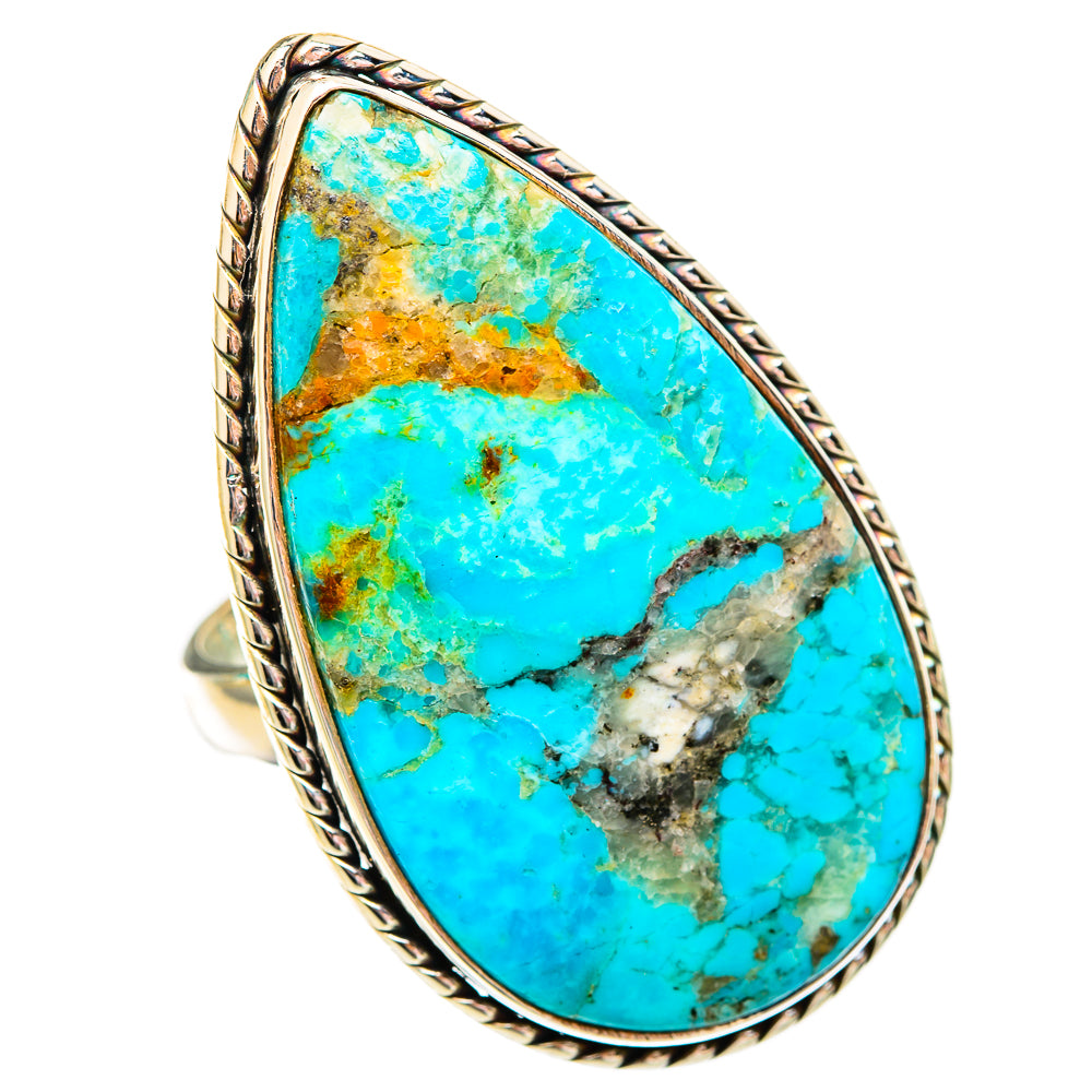 Peruvian Chrysocolla Rings handcrafted by Anasilvercos - RING117100 - Photo 2