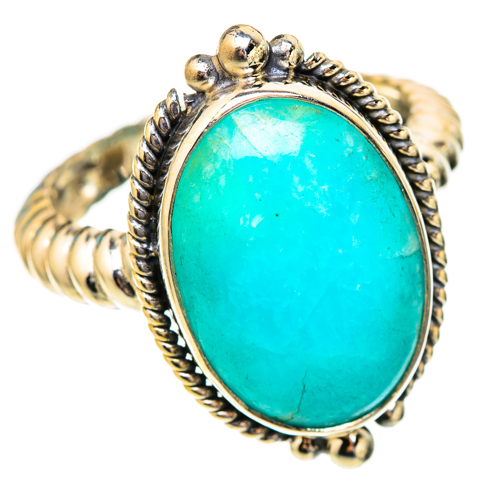 Peruvian Amazonite Rings handcrafted by Anasilvercos - RING117136 - Photo 2
