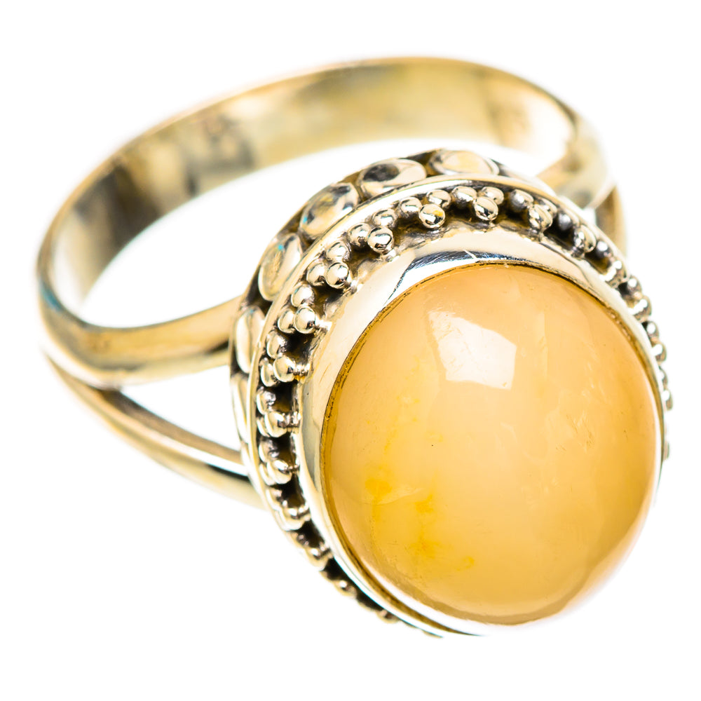 Peach Moonstone Rings handcrafted by Anasilvercos - RING117141 - Photo 2