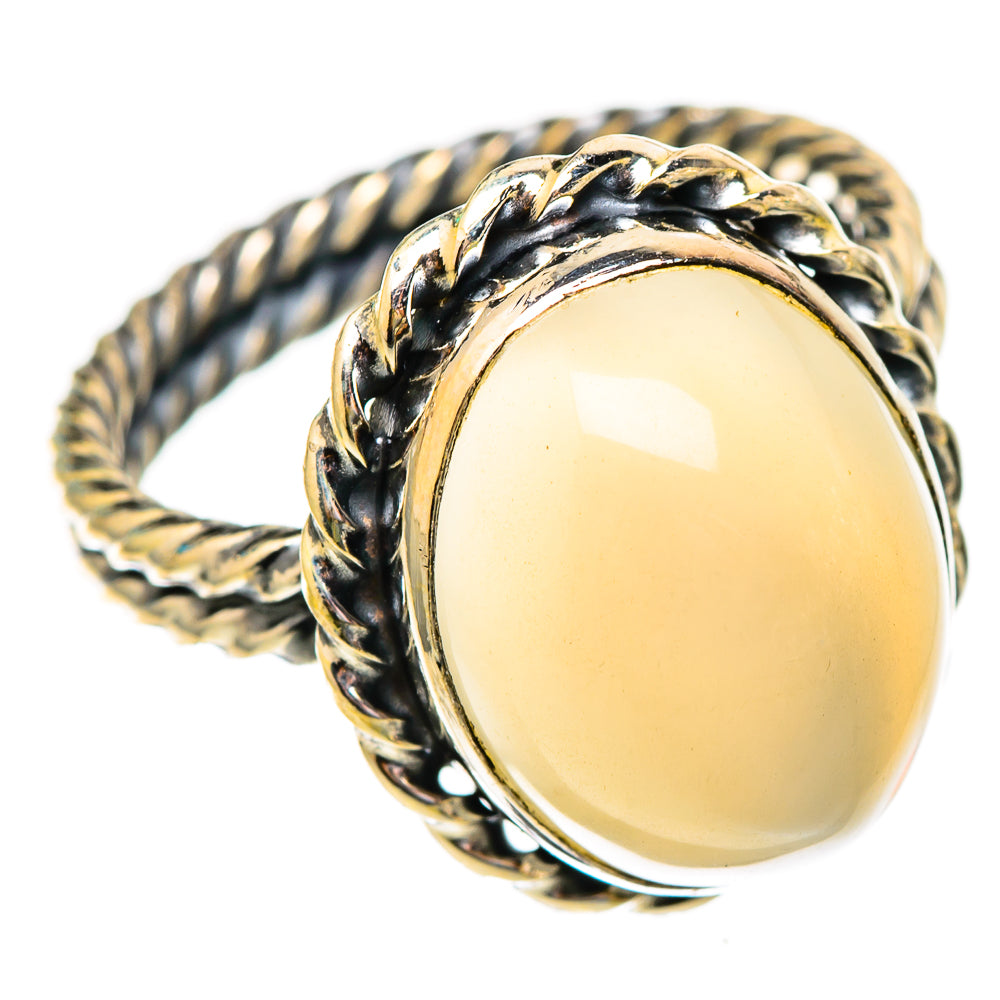 Peach Moonstone Rings handcrafted by Anasilvercos - RING117152 - Photo 2