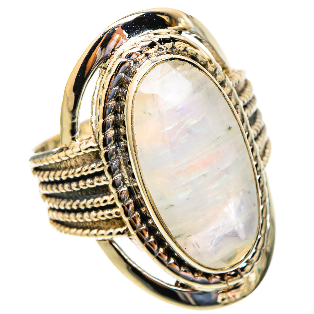 Rainbow Moonstone Rings handcrafted by Anasilvercos - RING117154 - Photo 2