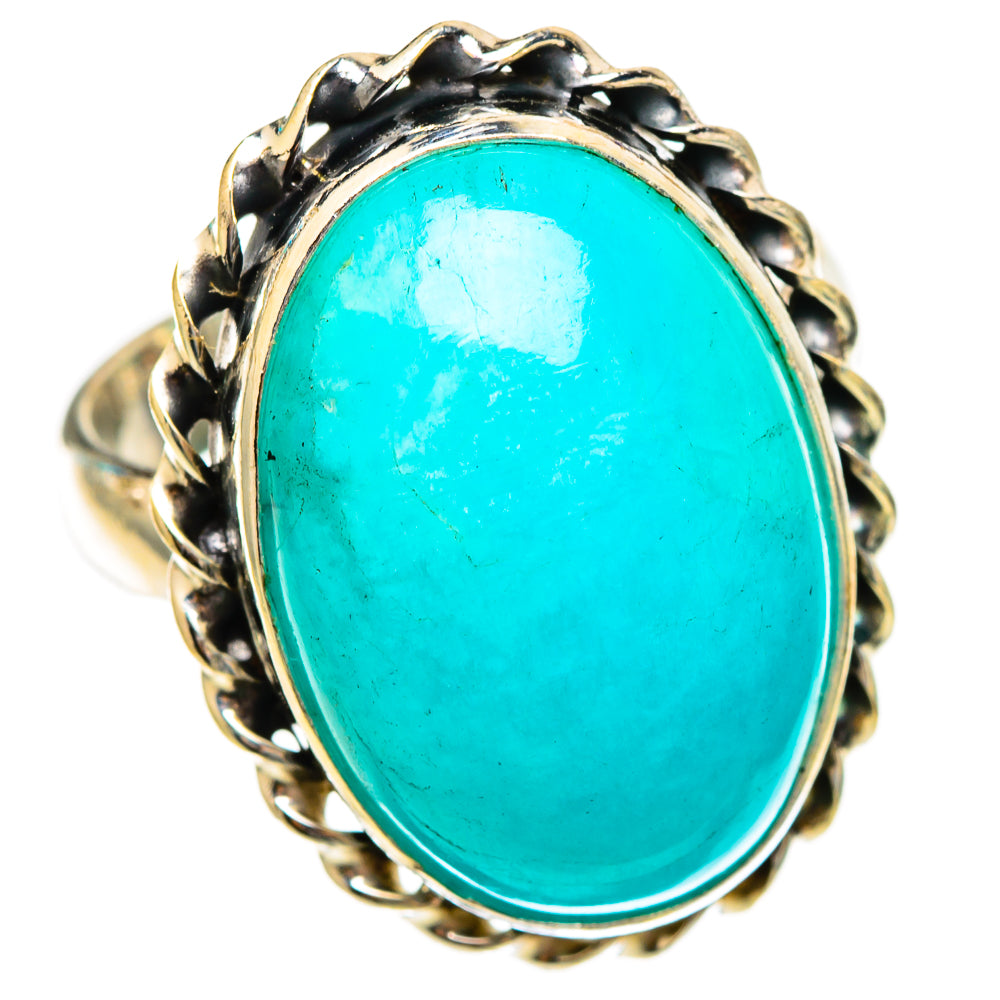 Peruvian Amazonite Rings handcrafted by Anasilvercos - RING117179 - Photo 2