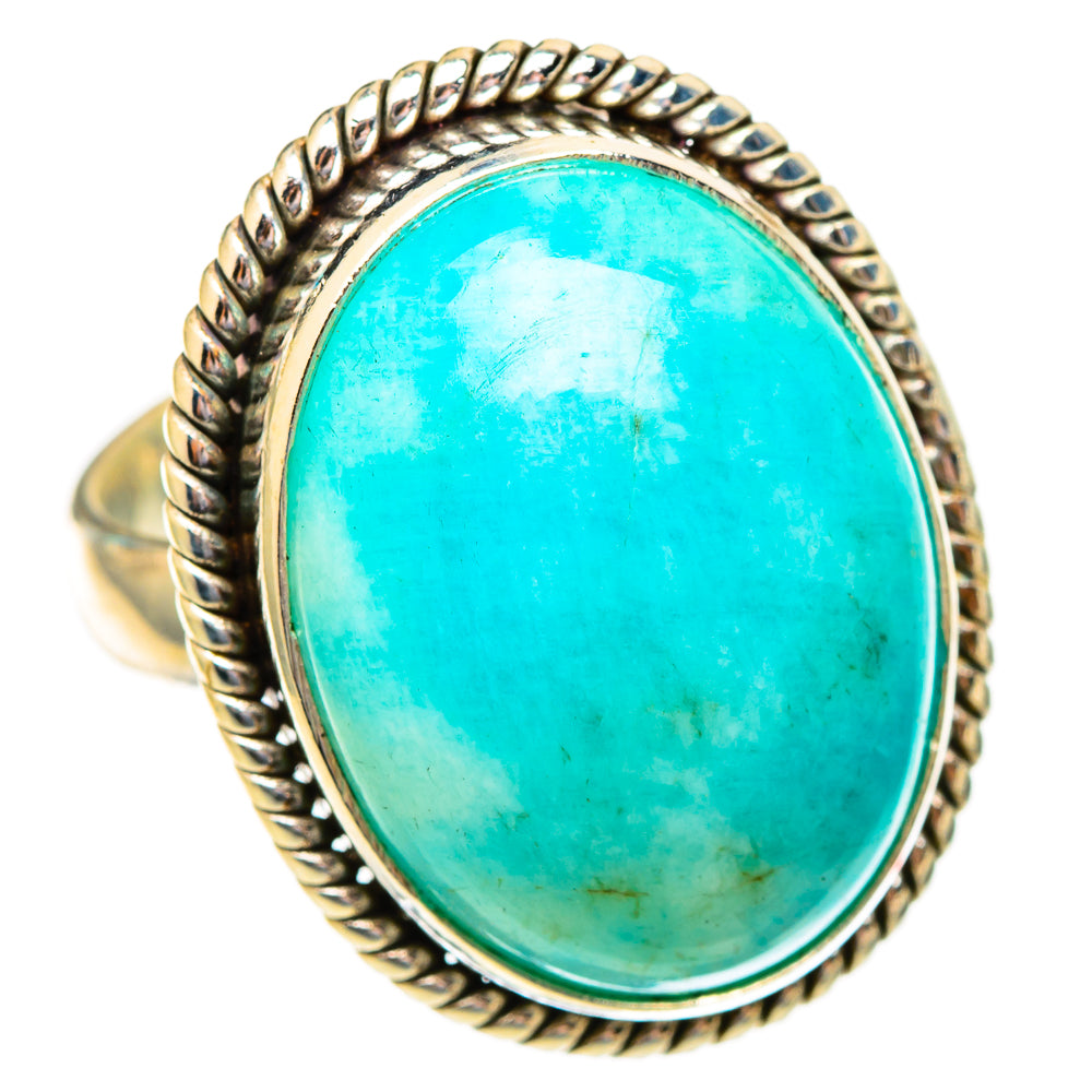 Peruvian Amazonite Rings handcrafted by Anasilvercos - RING117234 - Photo 2