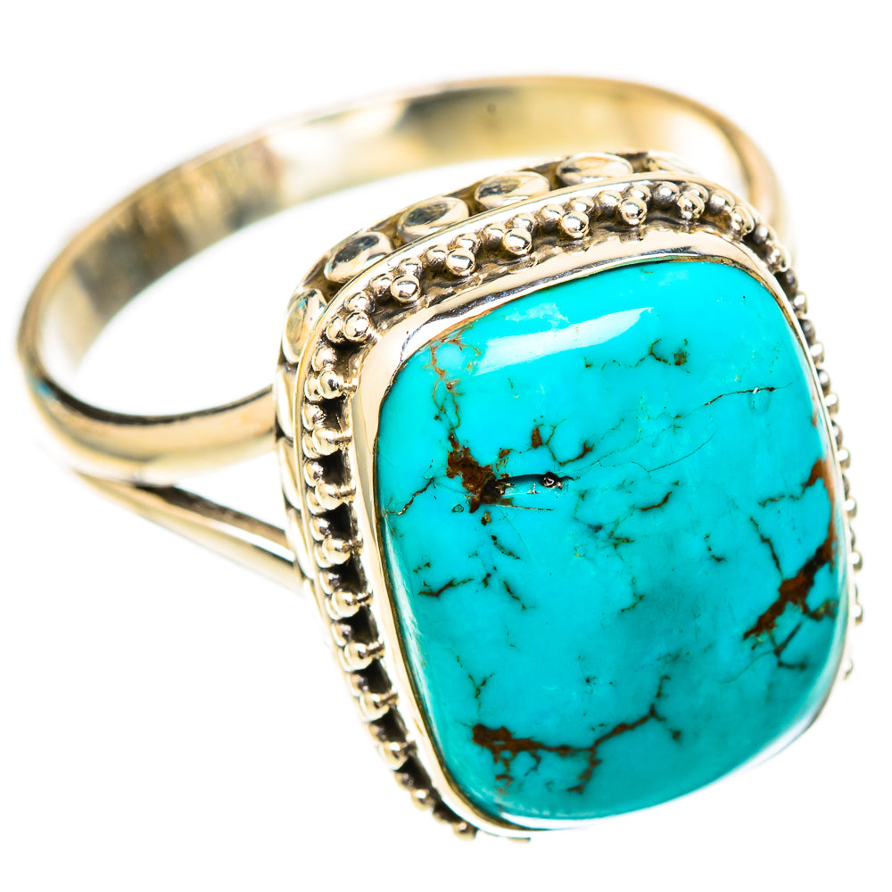 Tibetan Turquoise Rings handcrafted by Anasilvercos - RING117258 - Photo 2
