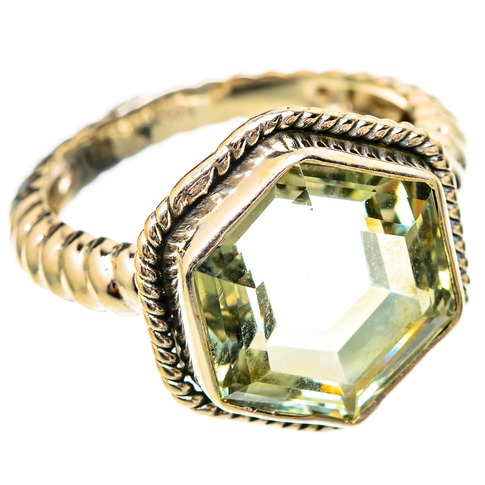 Green Amethyst Rings handcrafted by Anasilvercos - RING117289 - Photo 2
