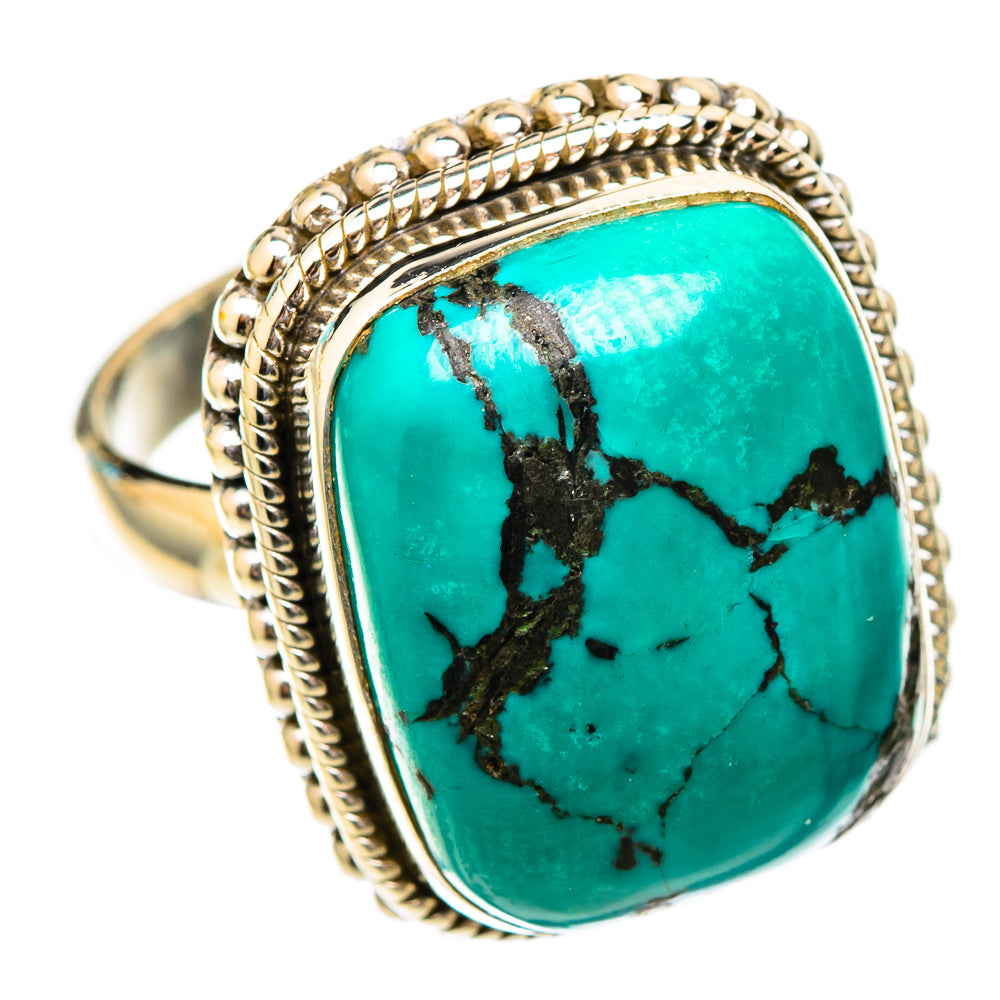 Tibetan Turquoise Rings handcrafted by Anasilvercos - RING117310 - Photo 2