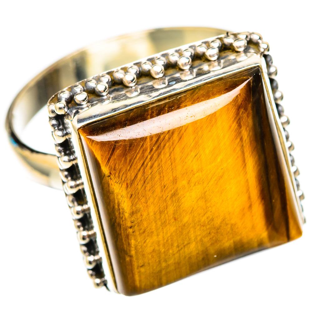 Tiger Eye Rings handcrafted by Anasilvercos - RING117409 - Photo 2