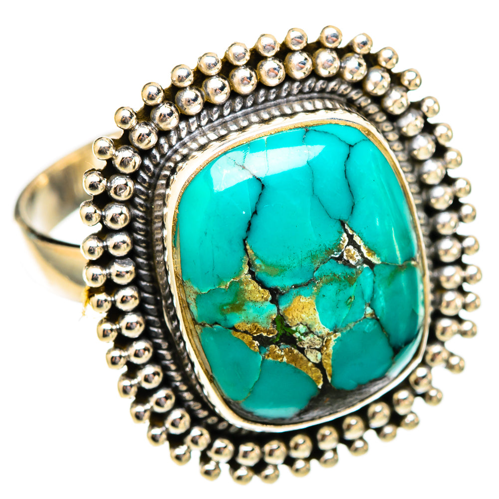 Tibetan Turquoise Rings handcrafted by Anasilvercos - RING117460 - Photo 2
