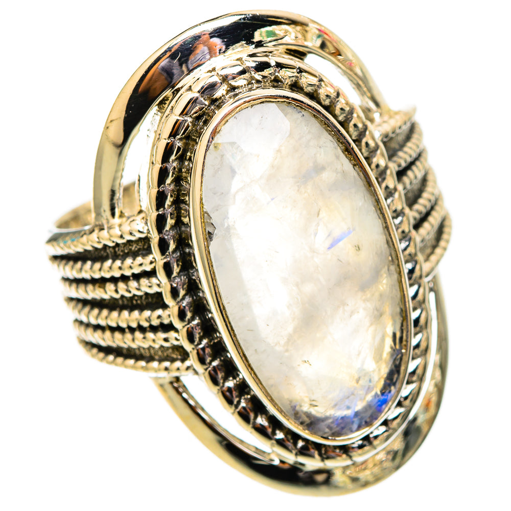 Rainbow Moonstone Rings handcrafted by Anasilvercos - RING117479 - Photo 2