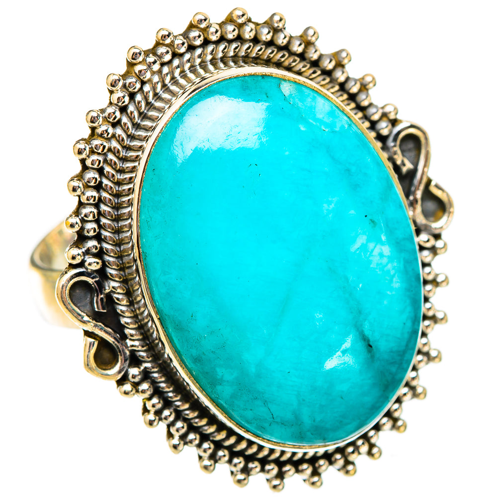 Peruvian Amazonite Rings handcrafted by Anasilvercos - RING117568 - Photo 2