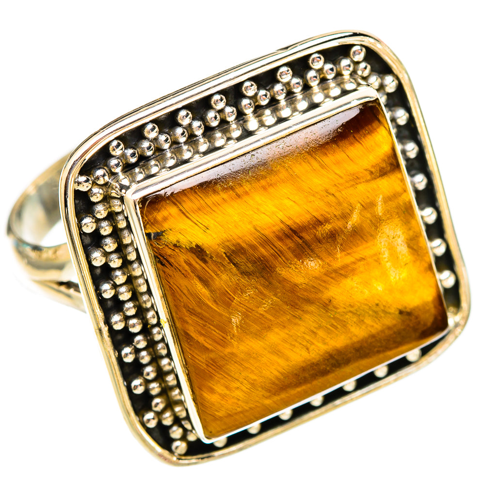 Tiger Eye Rings handcrafted by Anasilvercos - RING117577 - Photo 2