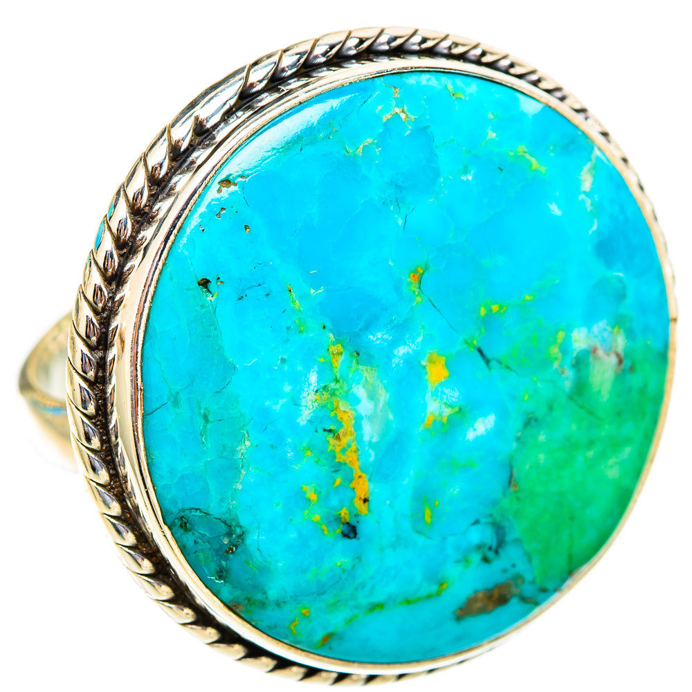 Peruvian Chrysocolla Rings handcrafted by Anasilvercos - RING117599 - Photo 2