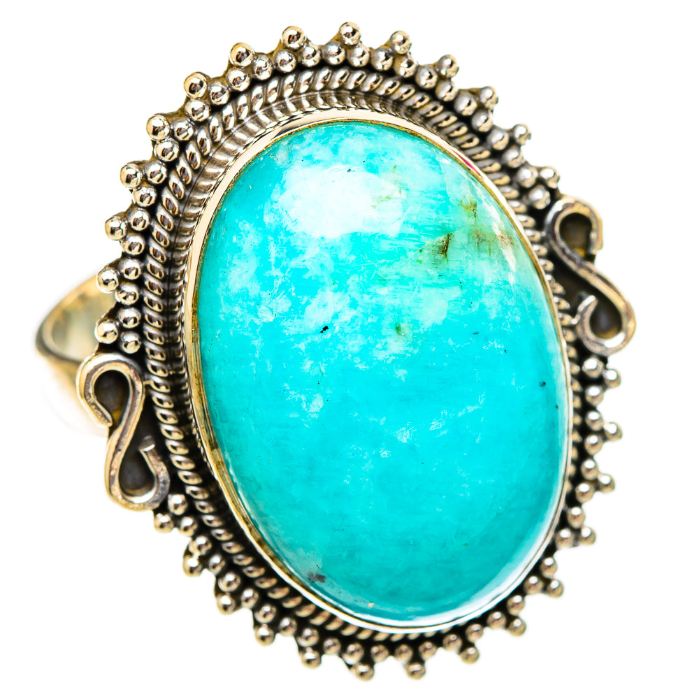 Peruvian Chrysocolla Rings handcrafted by Anasilvercos - RING117604 - Photo 2