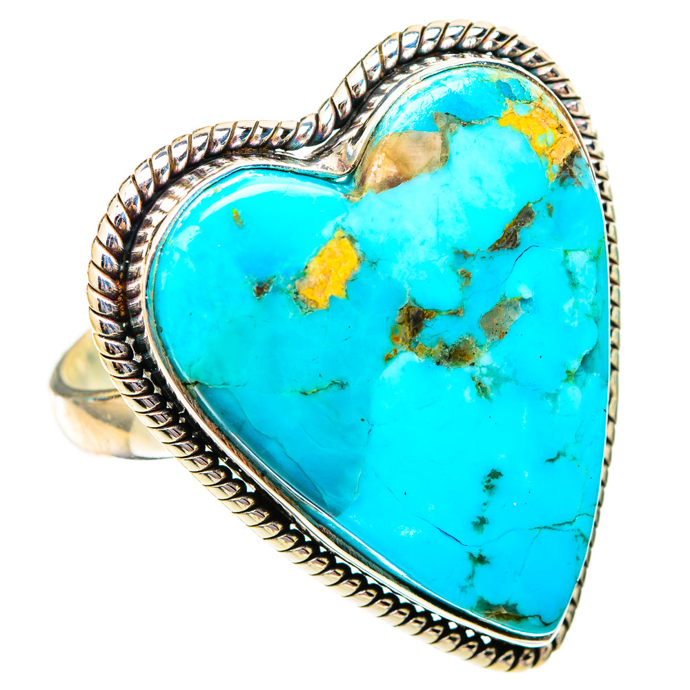 Peruvian Chrysocolla Rings handcrafted by Anasilvercos - RING117605 - Photo 2