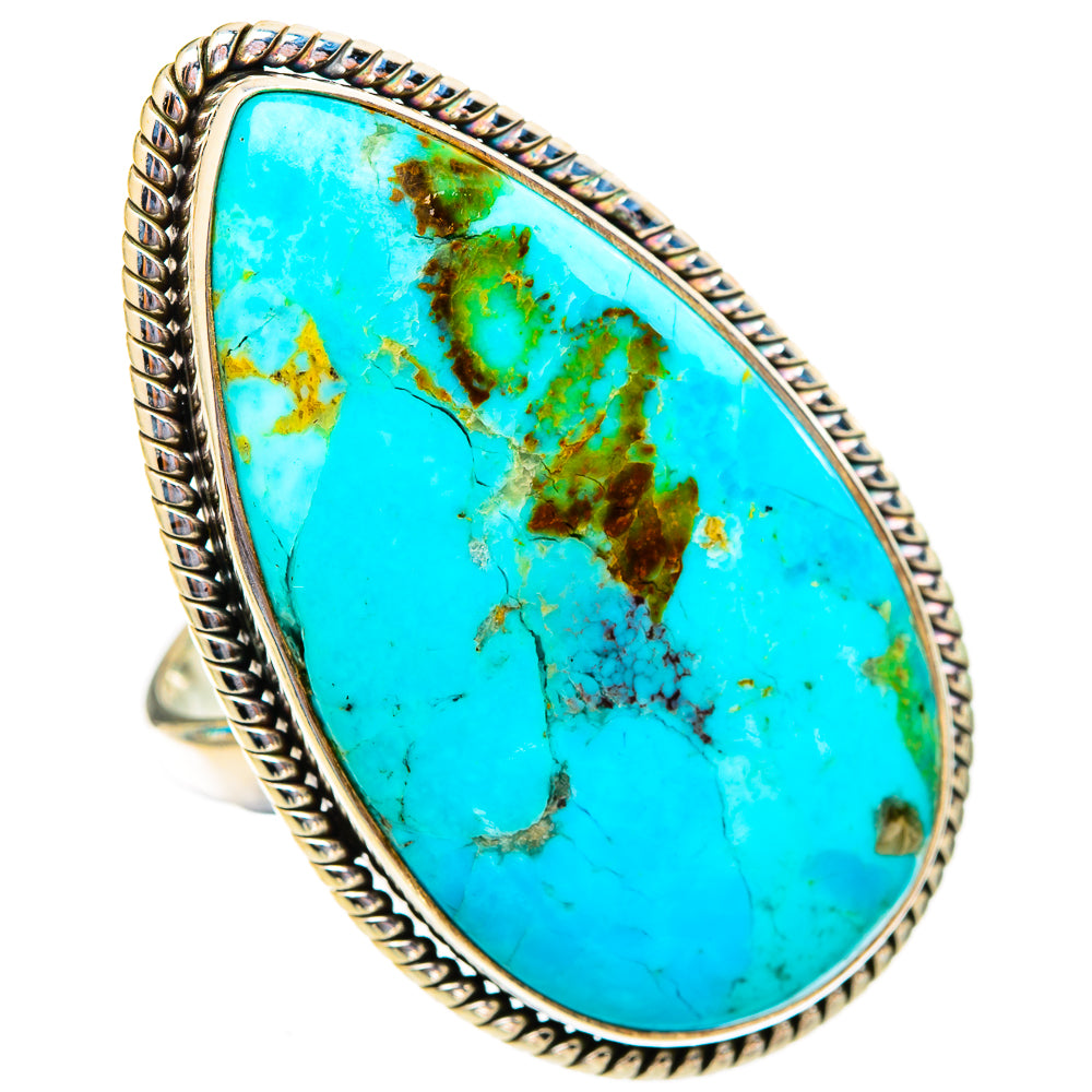 Peruvian Chrysocolla Rings handcrafted by Anasilvercos - RING117627 - Photo 2