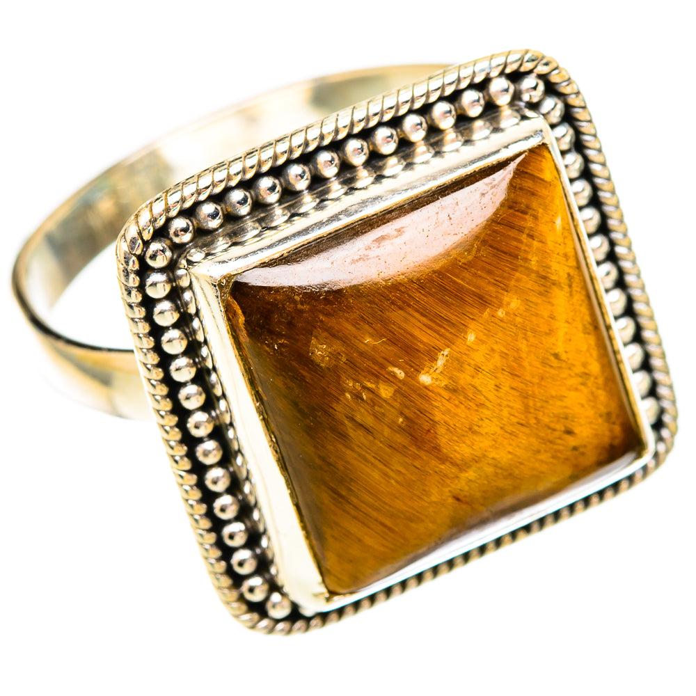 Tiger Eye Rings handcrafted by Anasilvercos - RING117639 - Photo 2