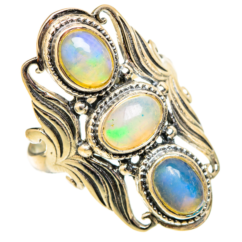 Ethiopian Opal Rings handcrafted by Anasilvercos - RING117655 - Photo 2