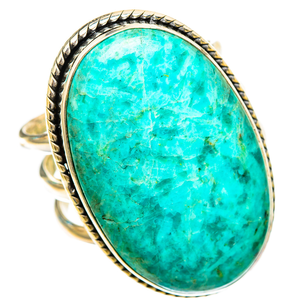 Peruvian Chrysocolla Rings handcrafted by Anasilvercos - RING117656 - Photo 2