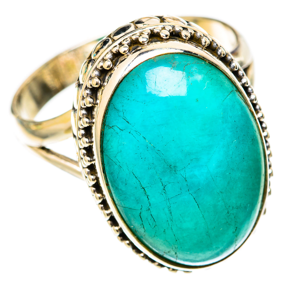 Peruvian Amazonite Rings handcrafted by Anasilvercos - RING117699 - Photo 2