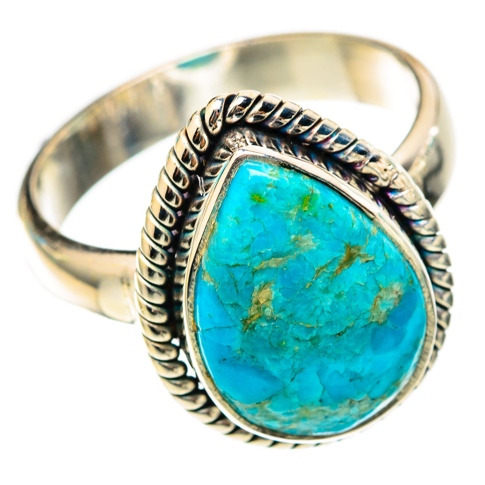 Peruvian Chrysocolla Rings handcrafted by Anasilvercos - RING117703 - Photo 2