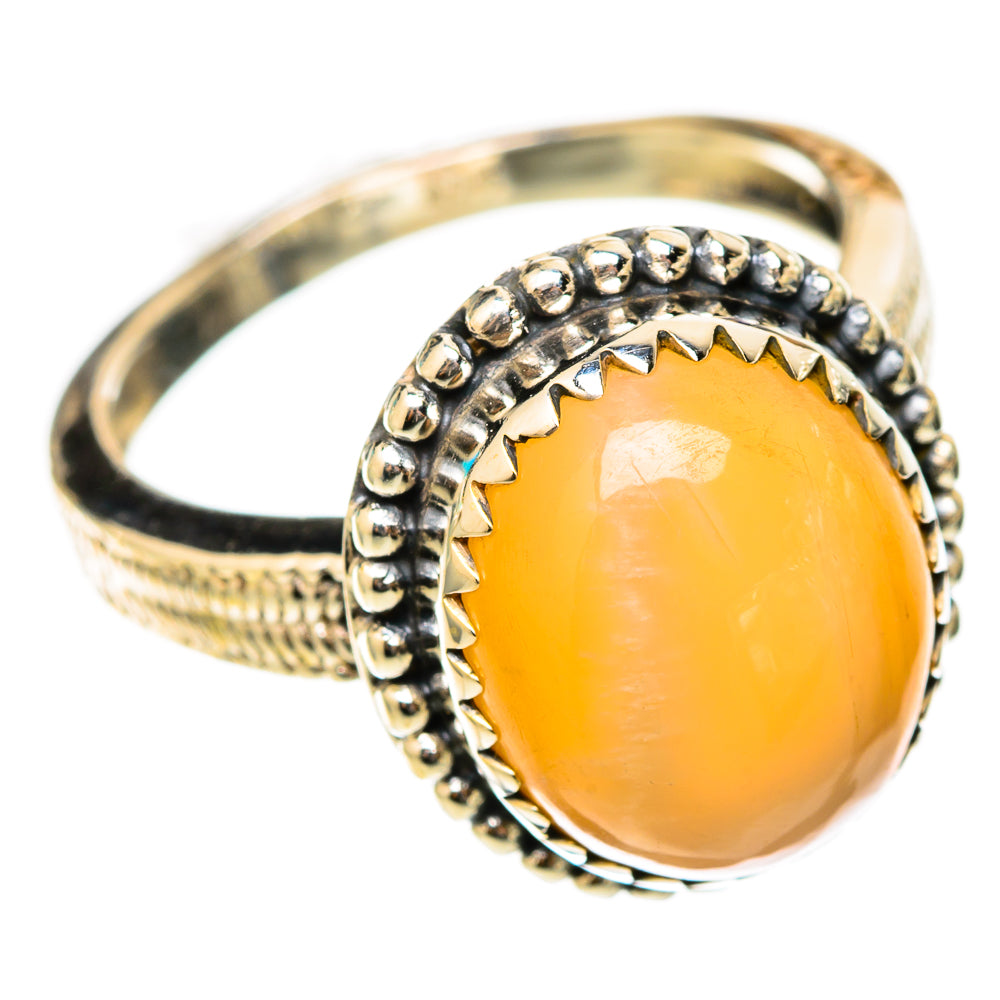 Peach Moonstone Rings handcrafted by Anasilvercos - RING117737 - Photo 2