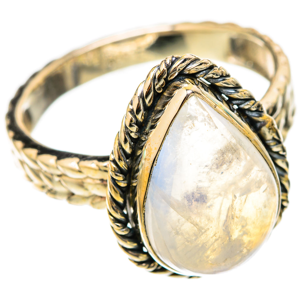 Rainbow Moonstone Rings handcrafted by Anasilvercos - RING117750 - Photo 2