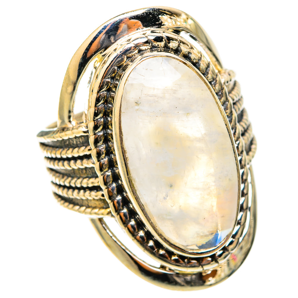 Rainbow Moonstone Rings handcrafted by Anasilvercos - RING117783 - Photo 2