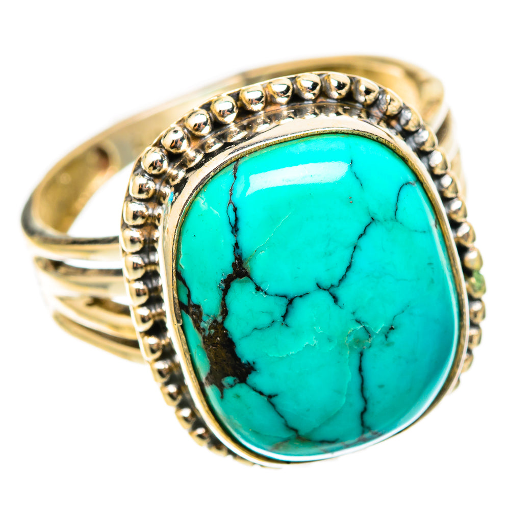 Tibetan Turquoise Rings handcrafted by Anasilvercos - RING117790 - Photo 2