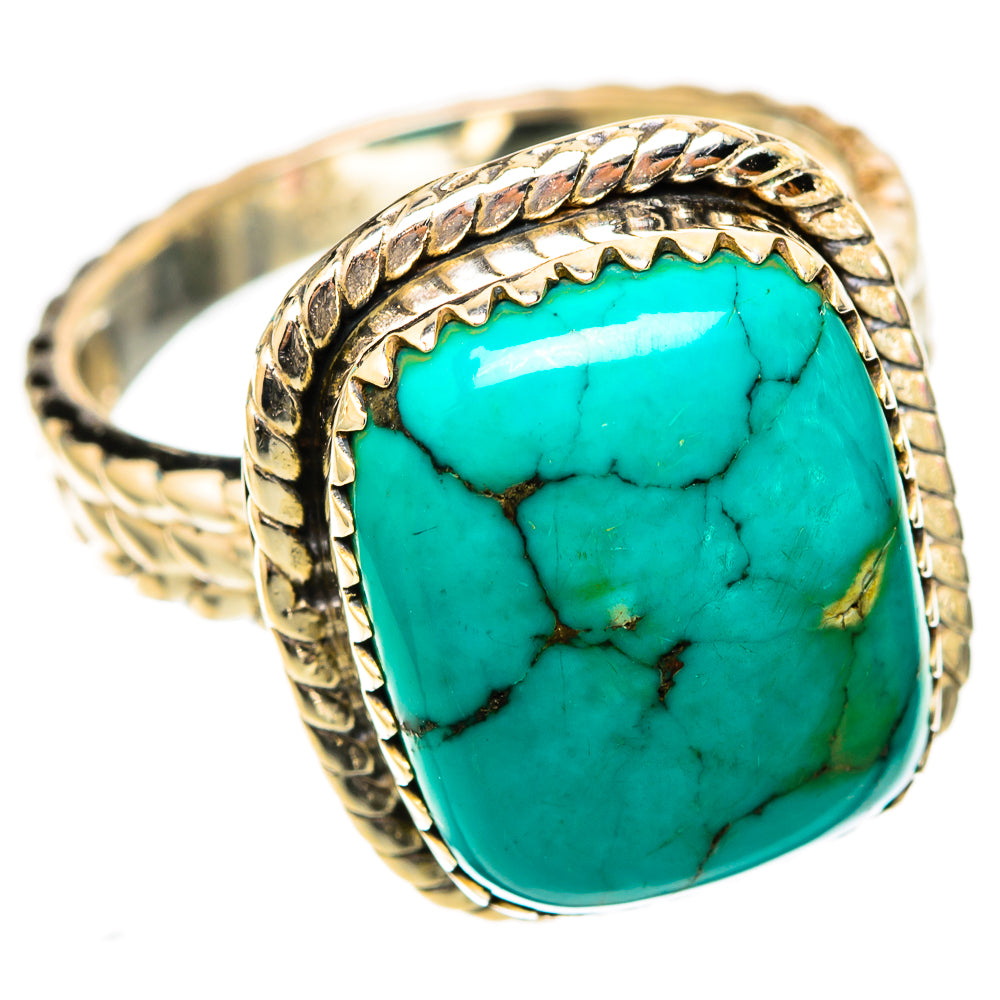 Tibetan Turquoise Rings handcrafted by Anasilvercos - RING117819 - Photo 2