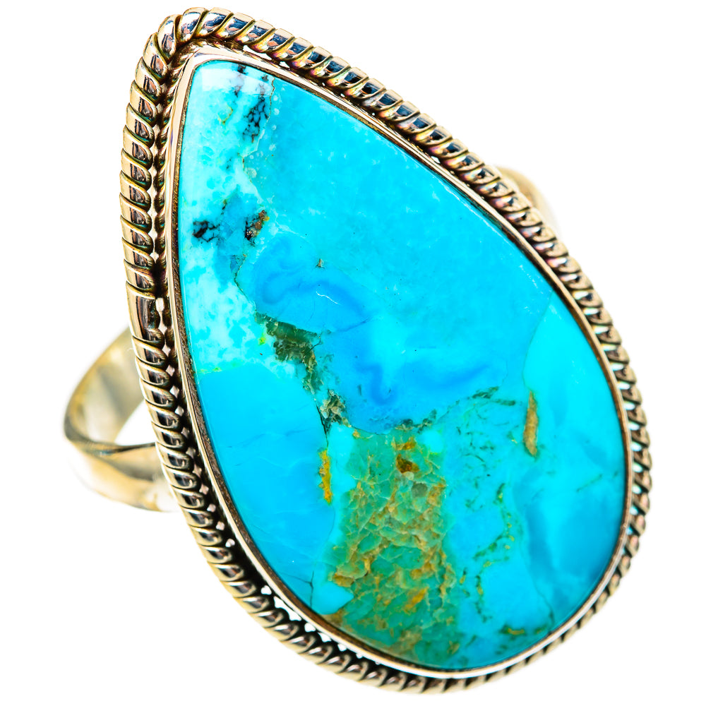 Peruvian Chrysocolla Rings handcrafted by Anasilvercos - RING117856 - Photo 2