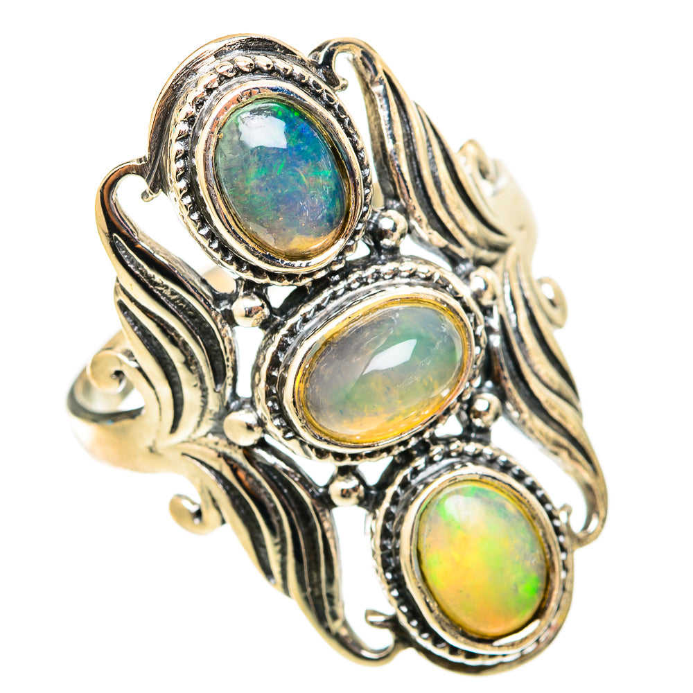 Ethiopian Opal Rings handcrafted by Anasilvercos - RING117877 - Photo 2