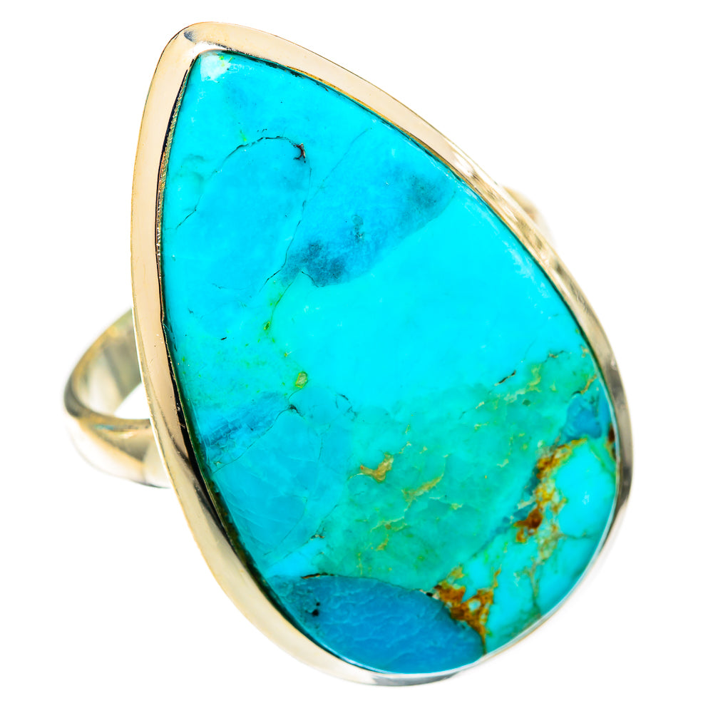 Peruvian Chrysocolla Rings handcrafted by Anasilvercos - RING117883 - Photo 2
