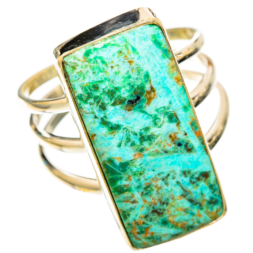 Peruvian Chrysocolla Rings handcrafted by Anasilvercos - RING117913 - Photo 2
