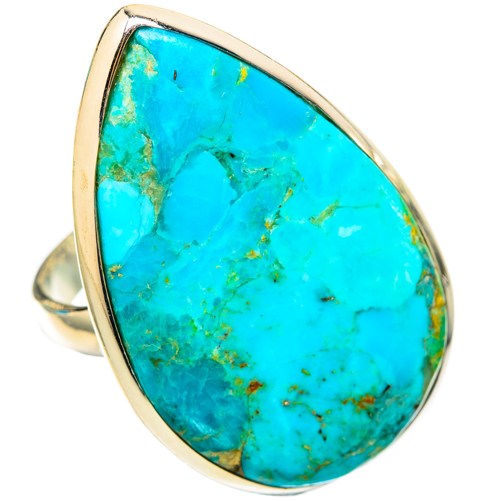 Peruvian Chrysocolla Rings handcrafted by Anasilvercos - RING117945 - Photo 2